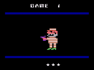 Squeeze Box title screen for Atari 2600